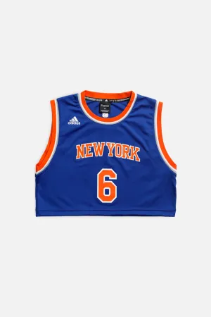 Rework NY Knicks NBA Crop Jersey - M Frankie