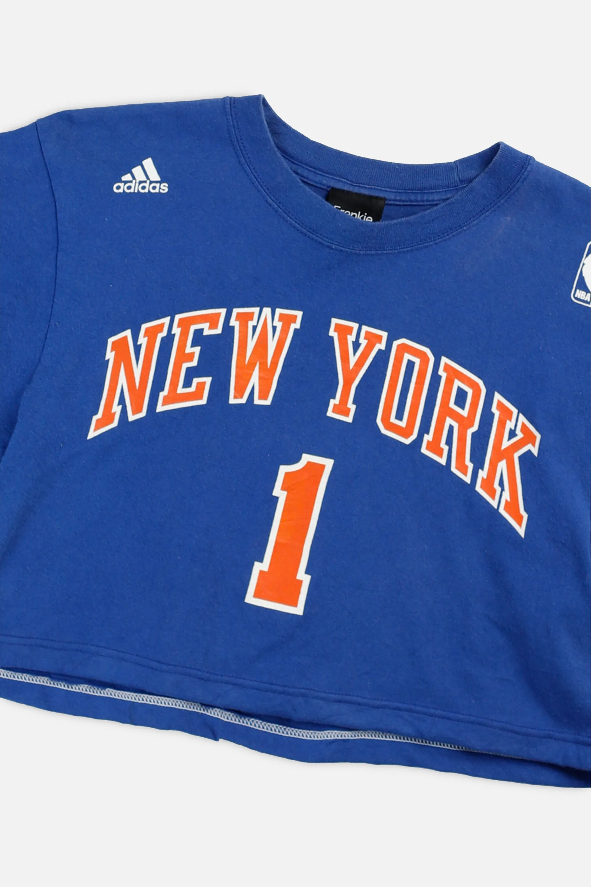 Rework NY Knicks NBA Crop Tee - S Frankie