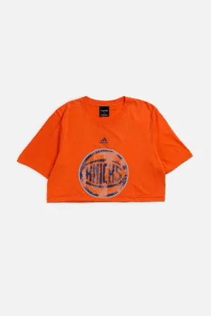Rework NY Knicks NBA Crop Tee - S Frankie