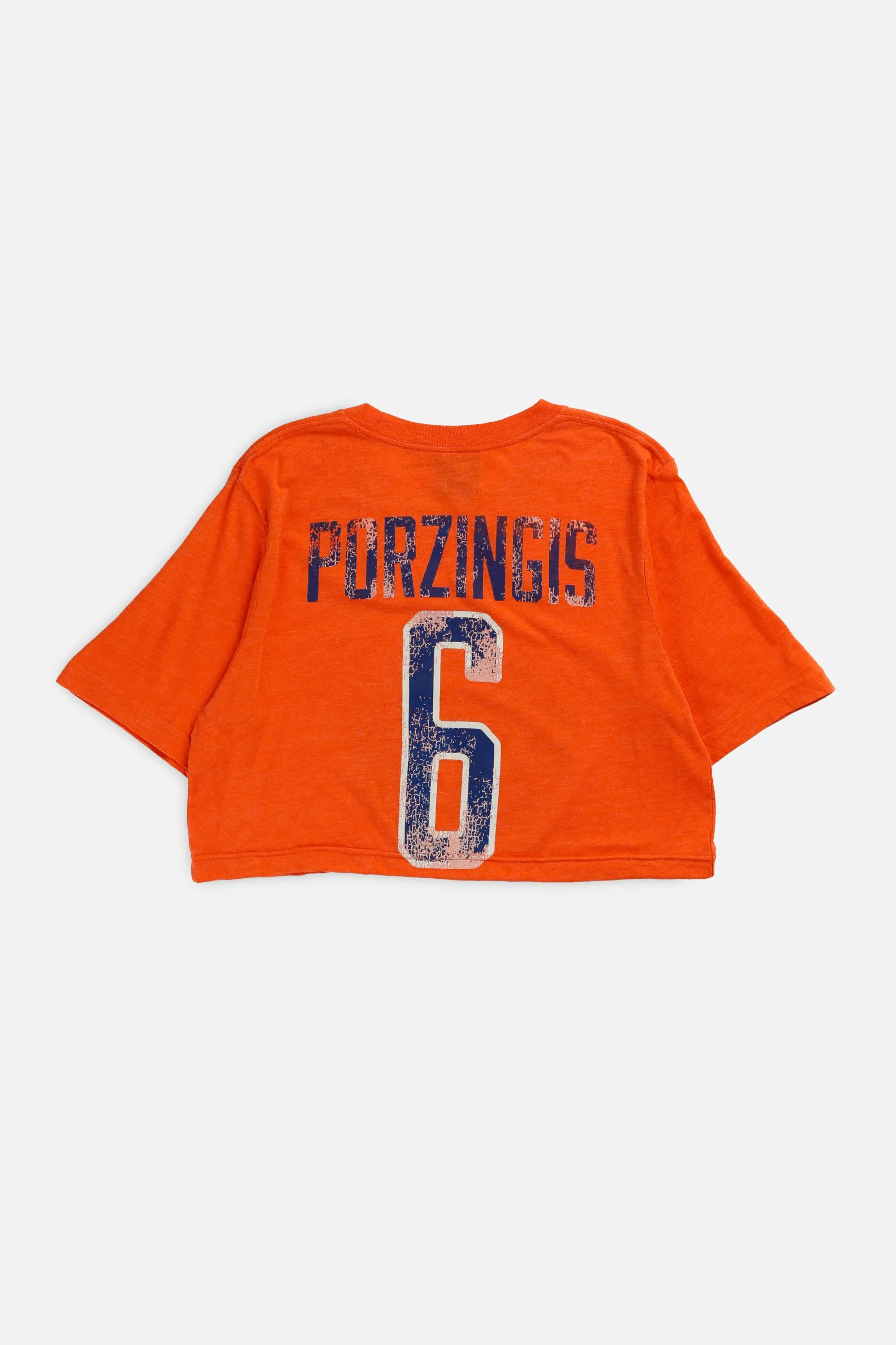 Rework NY Knicks NBA Crop Tee - S Frankie