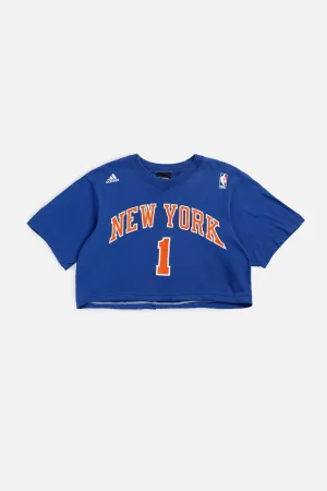Rework NY Knicks NBA Crop Tee - S Frankie