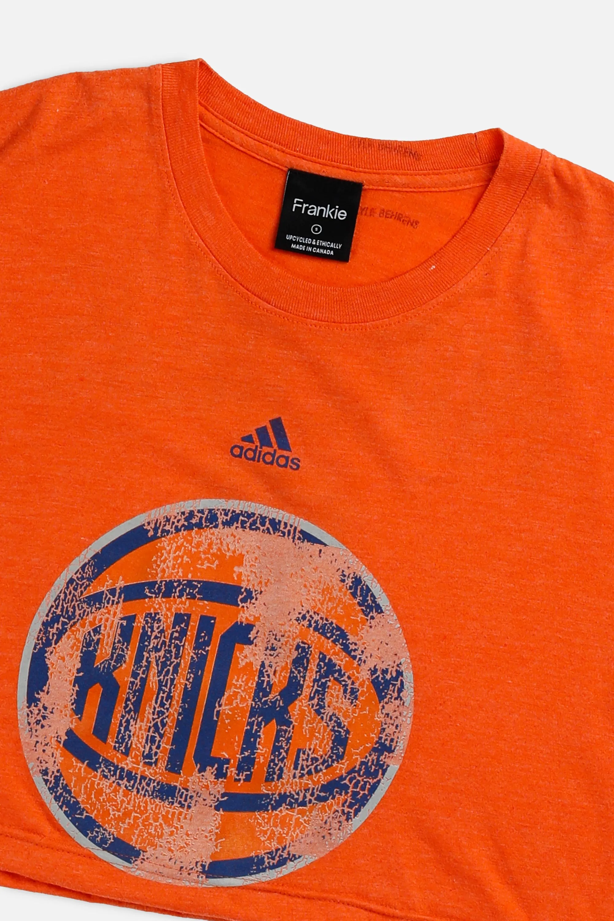 Rework NY Knicks NBA Crop Tee - S Frankie