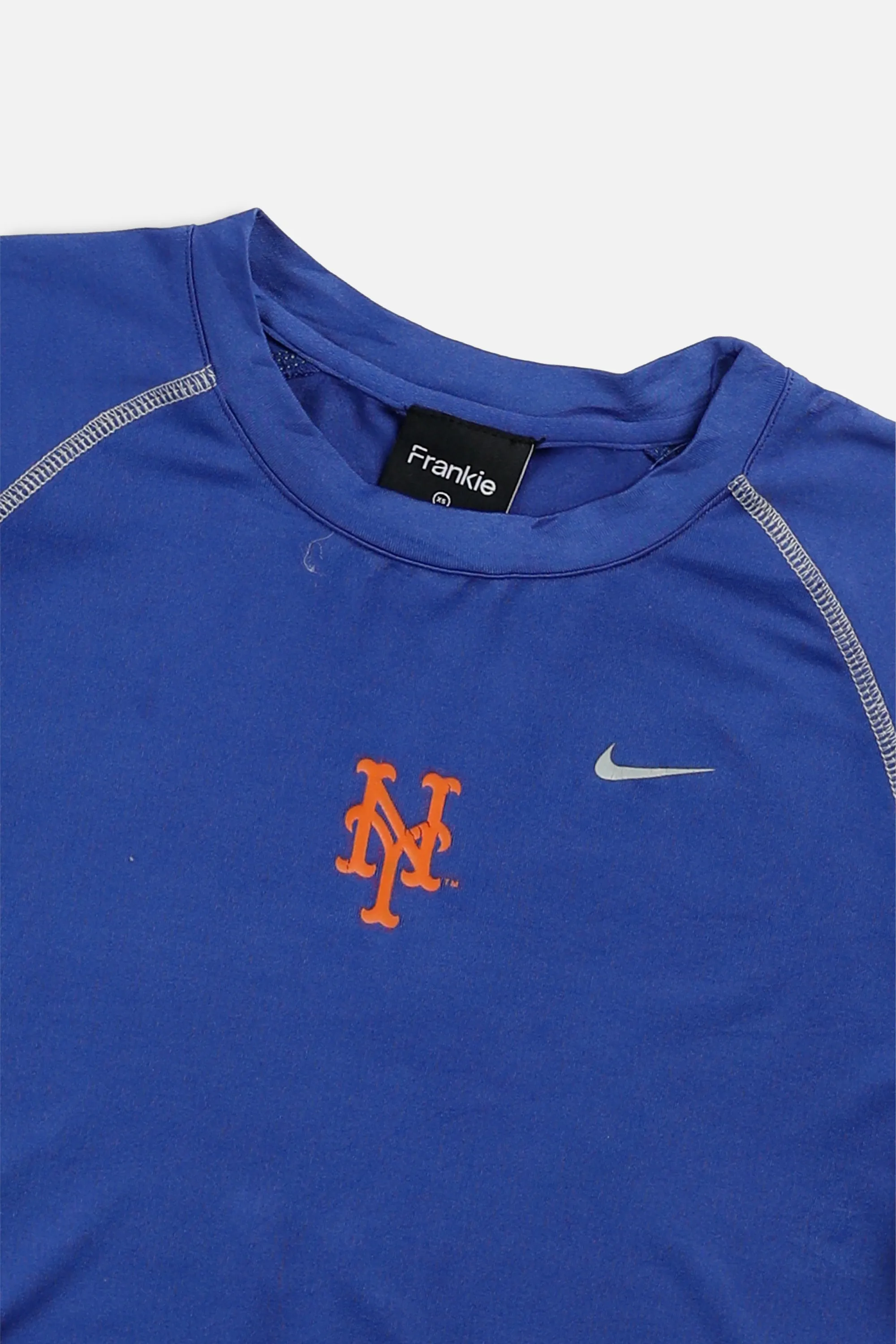 Rework NY Mets MLB Crop Tee - XS Frankie