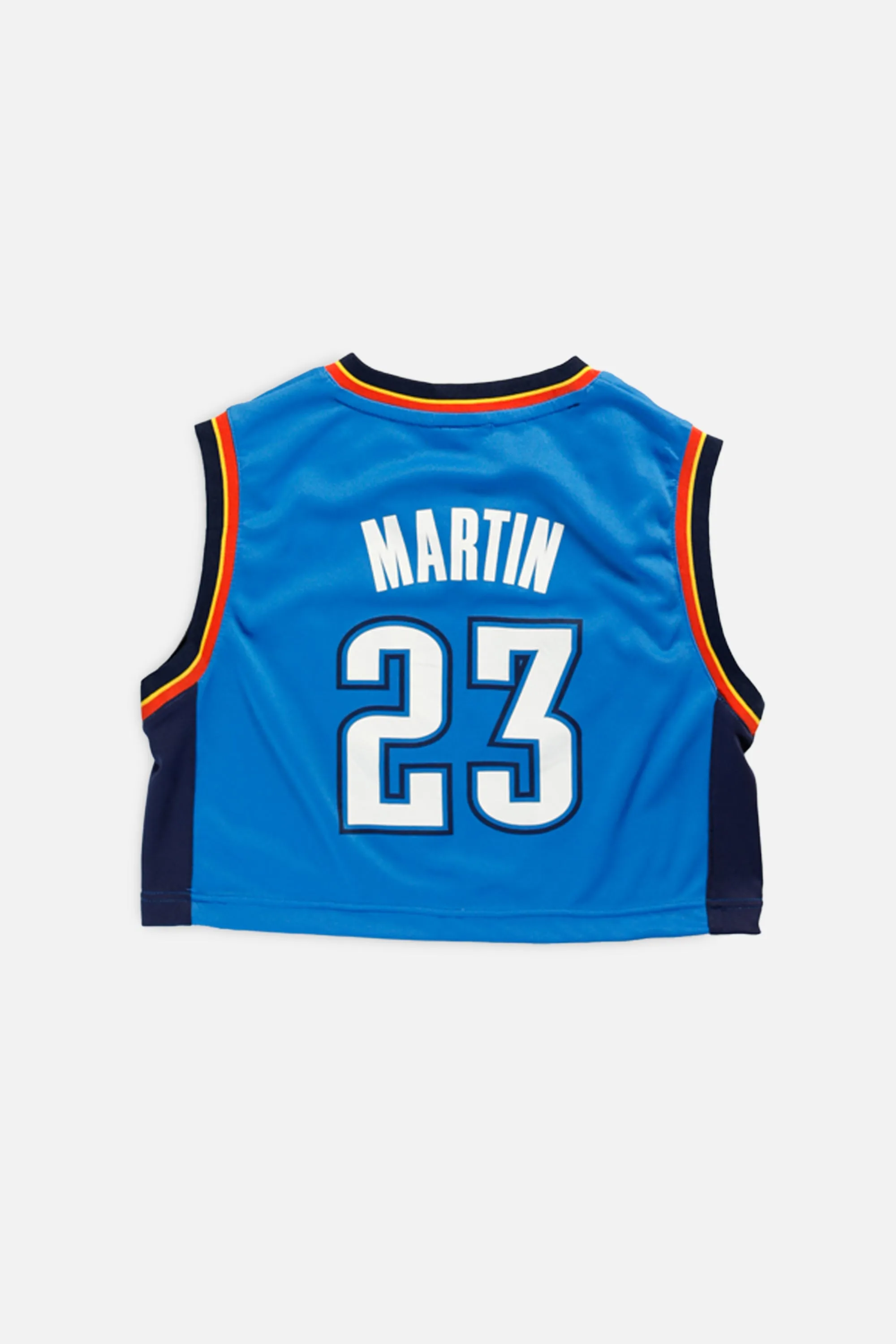 Rework Oklahoma City Thunder NBA Crop Jersey - XS Frankie