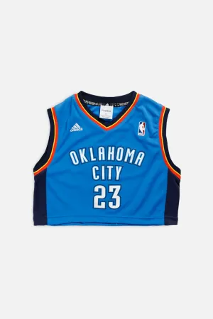 Rework Oklahoma City Thunder NBA Crop Jersey - XS Frankie