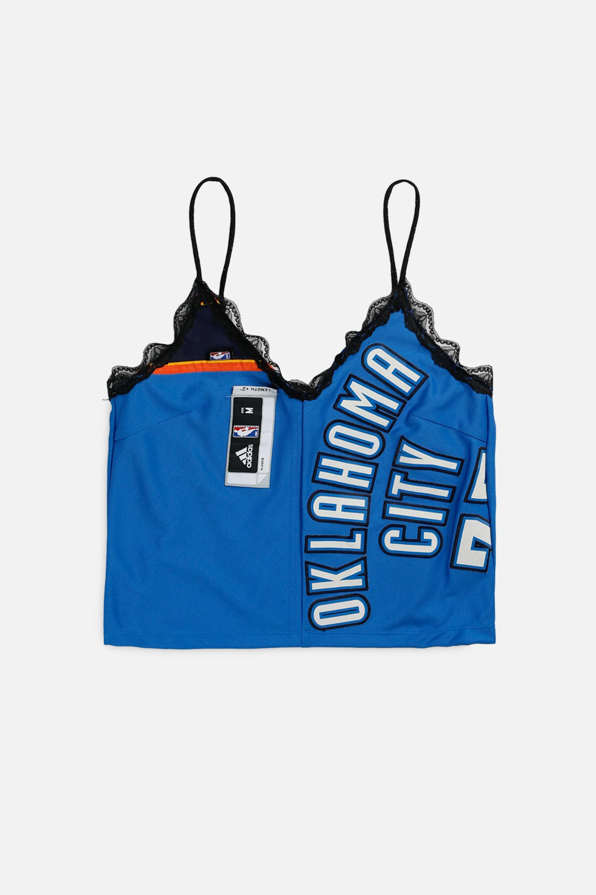 Rework Oklahoma City Thunder NBA Lace Tank - XS Frankie