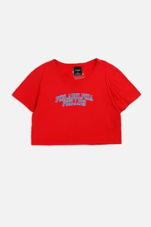 Rework Philadelphia Phillies MLB Crop Tee - M Frankie