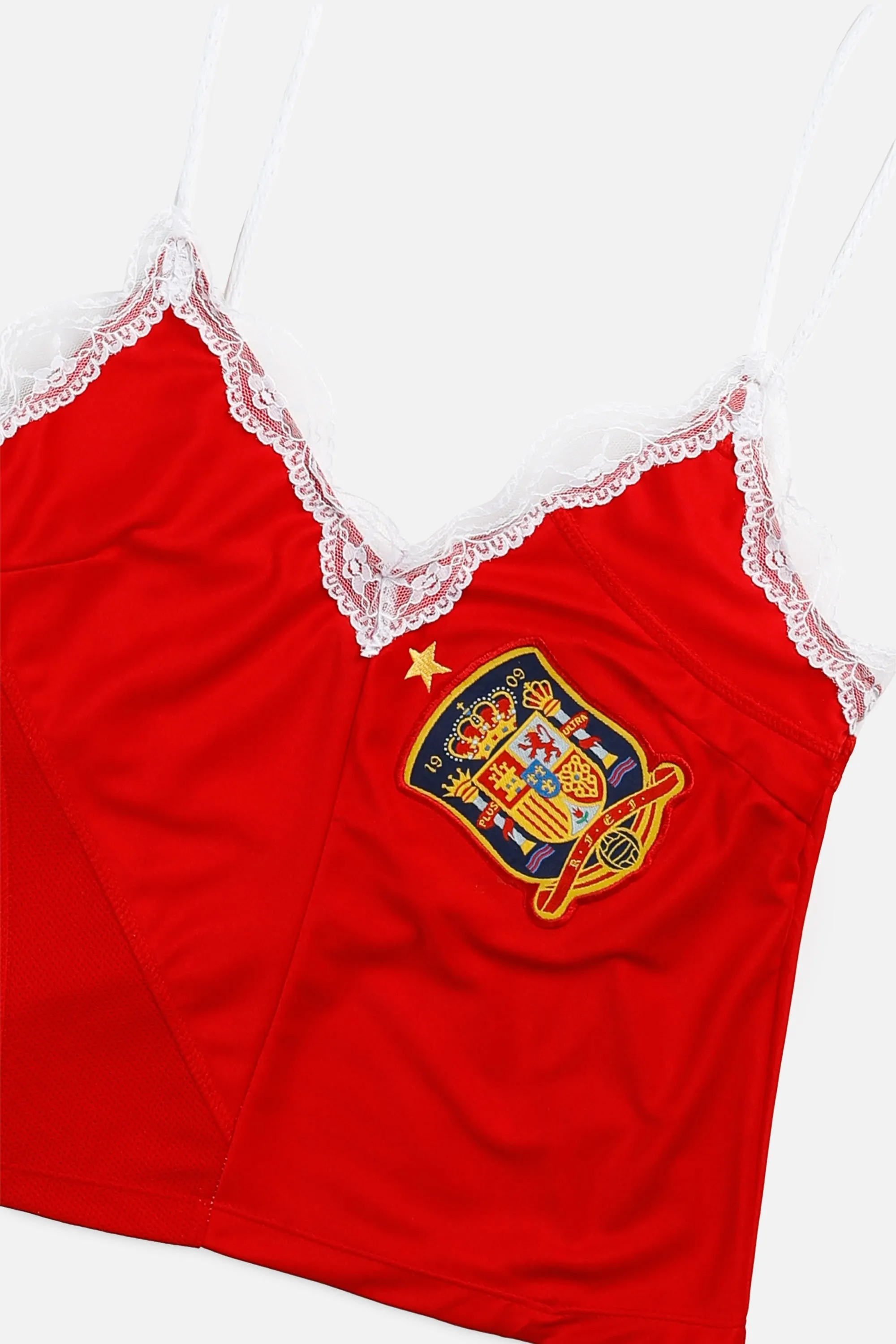 Rework Spain Soccer Lace Tank - XS Frankie