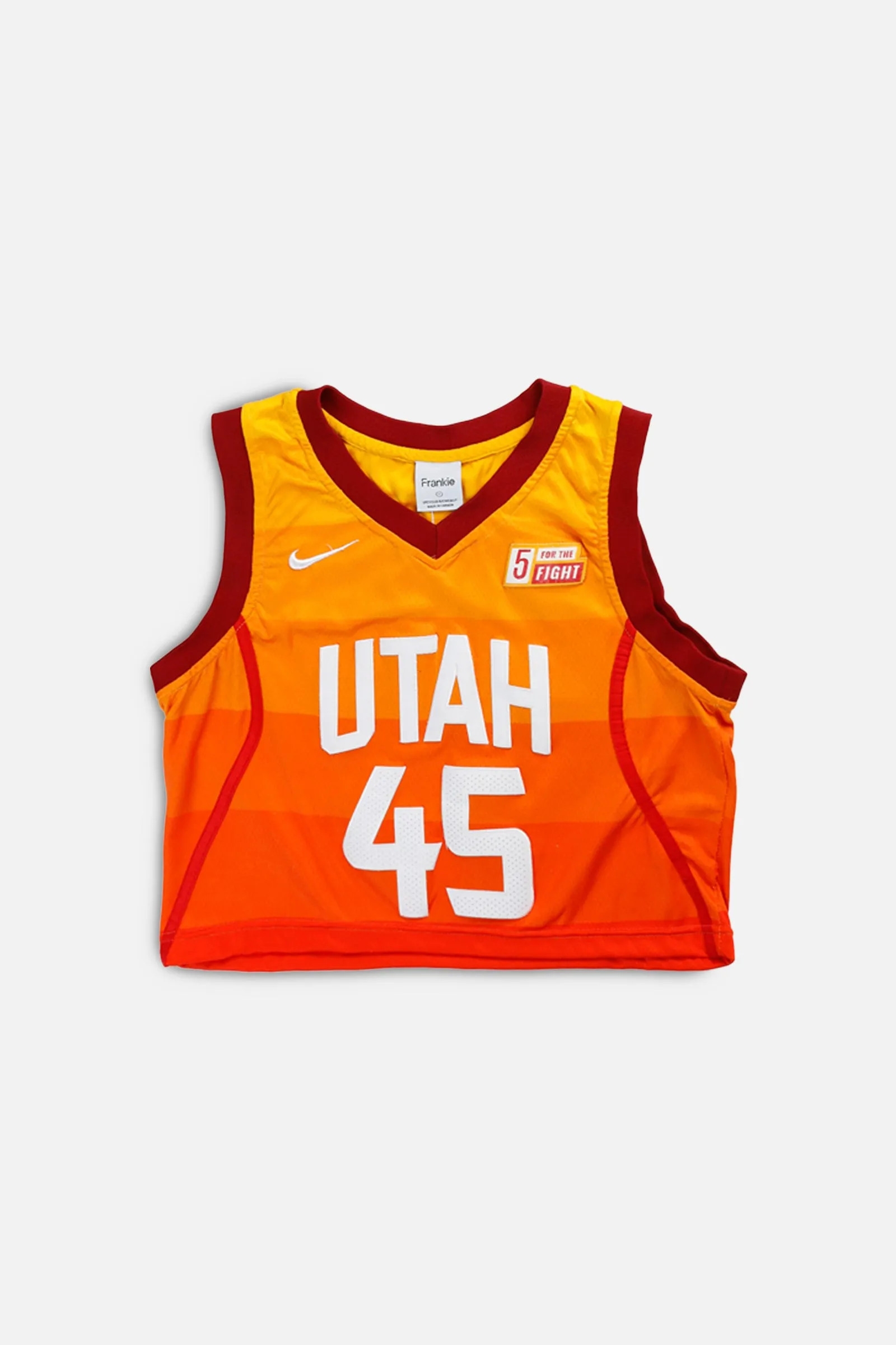 Rework Utah Basketball Crop Jersey - S Frankie