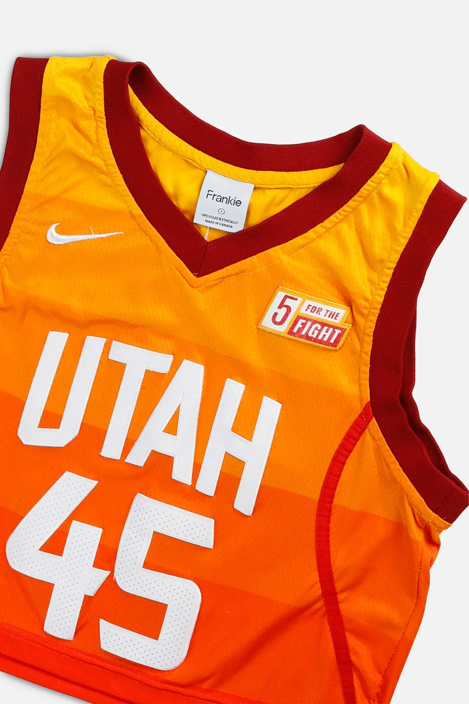 Rework Utah Basketball Crop Jersey - S Frankie
