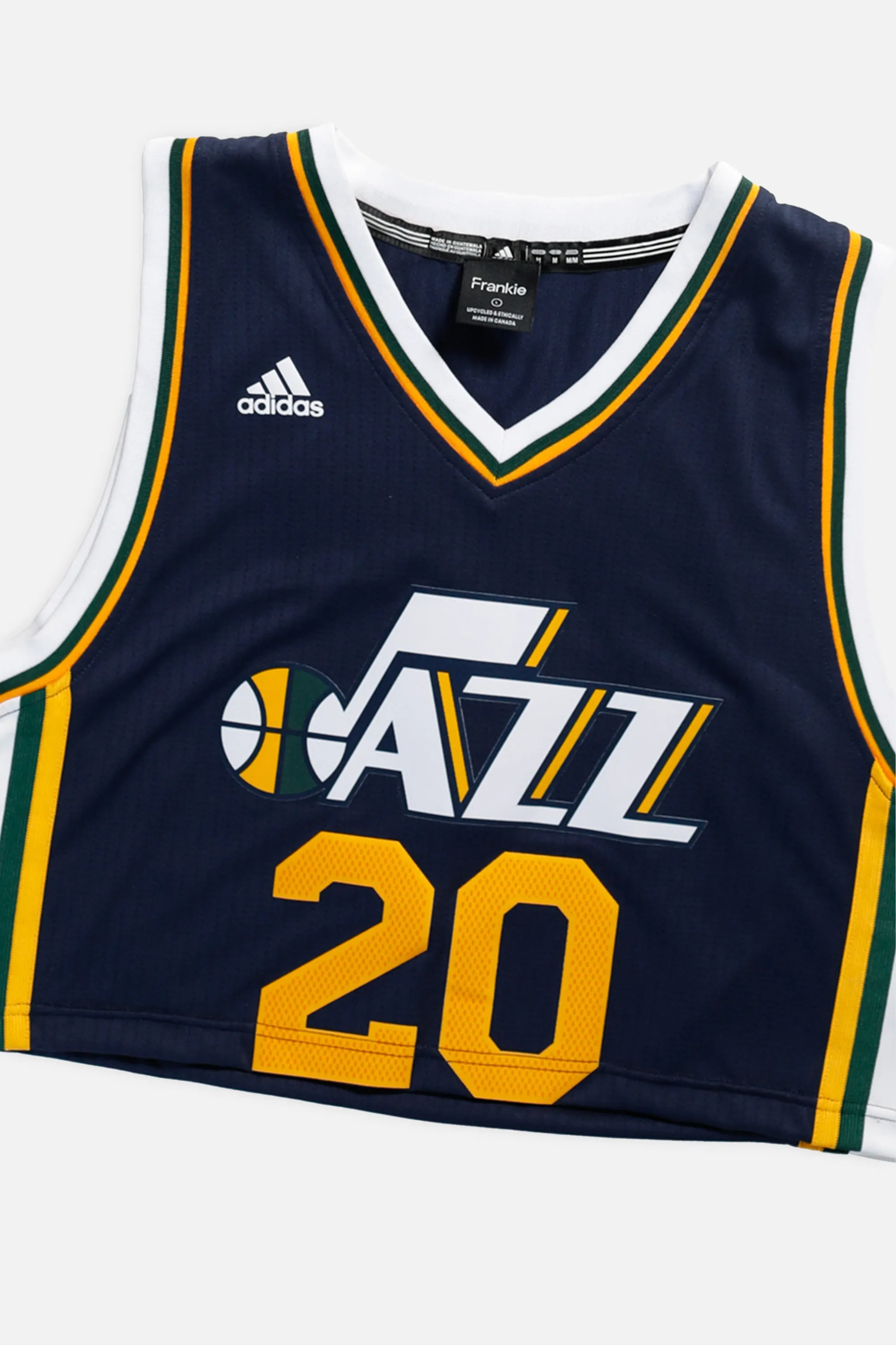 Rework Utah Jazz NBA Crop Jersey - L Frankie