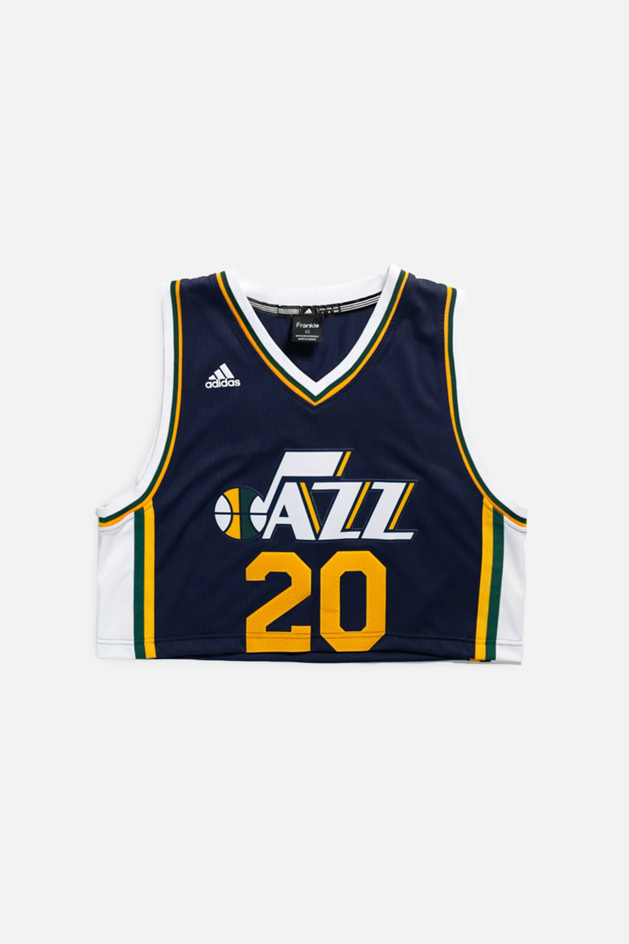 Rework Utah Jazz NBA Crop Jersey - L Frankie