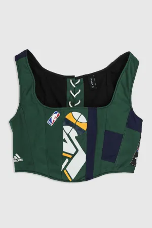 Rework Utah Jazz NBA Jersey Corset - L Frankie