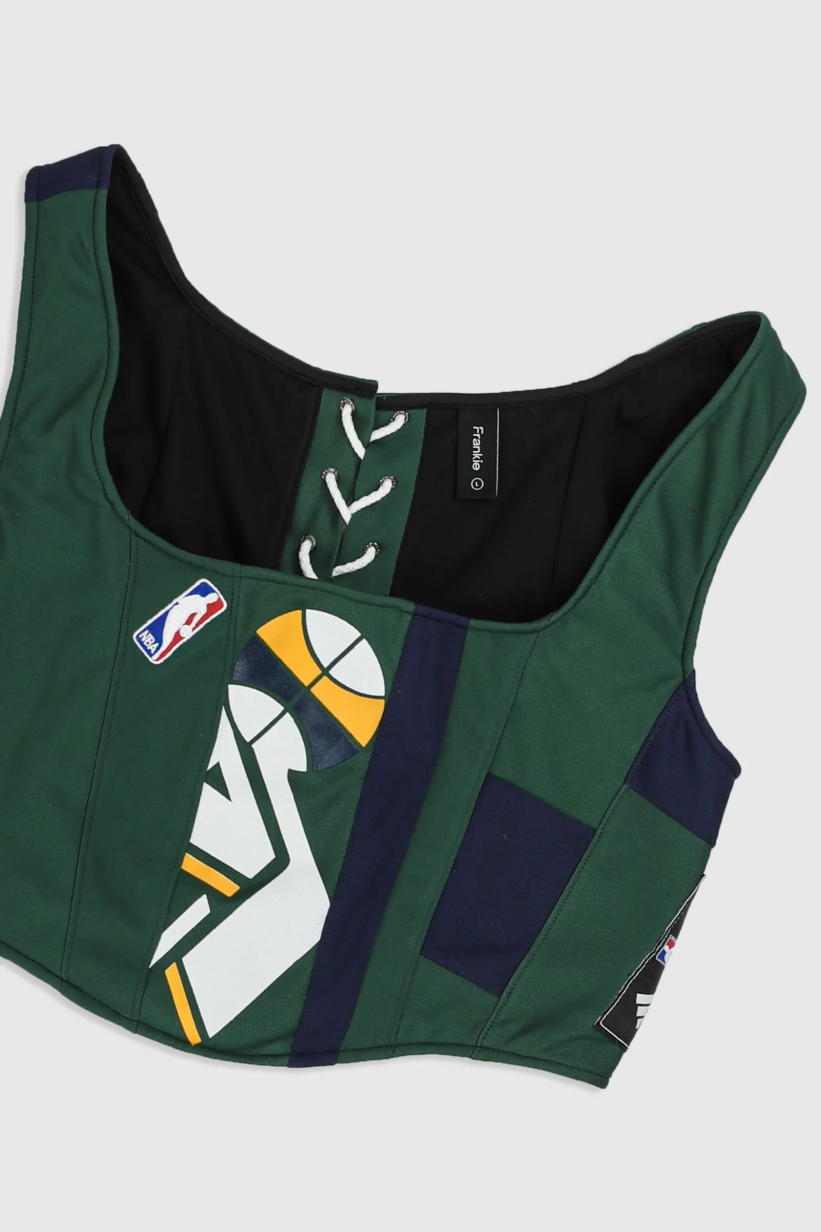 Rework Utah Jazz NBA Jersey Corset - L Frankie