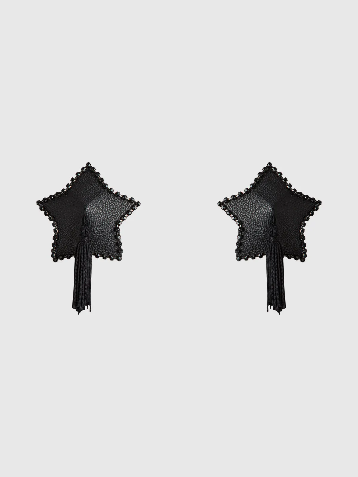 Rhinestone & Leather-Like Star Tassel Pasties by Frederick's of Hollywood