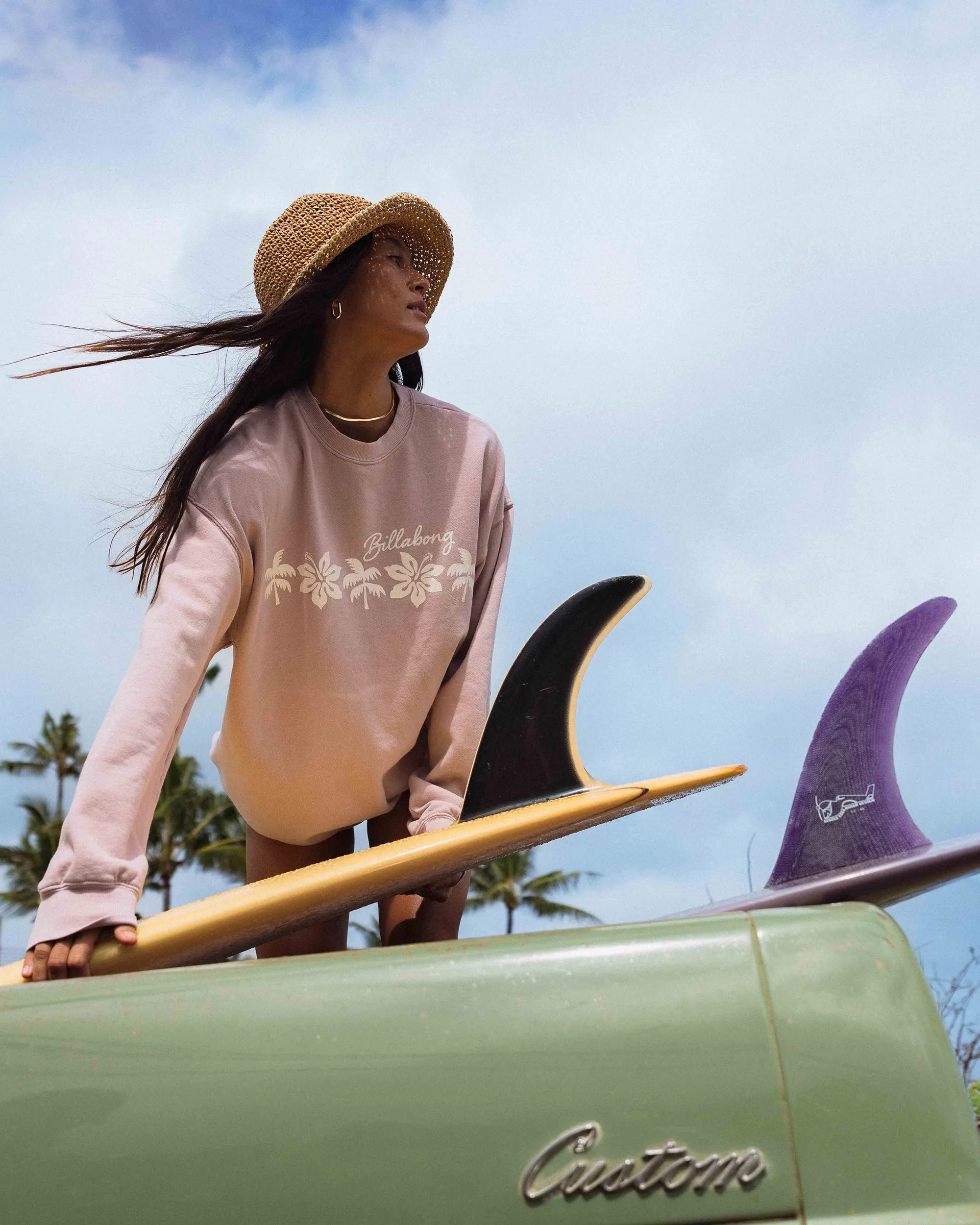 Ride In Crew Sweatshirt - Haze Billabong