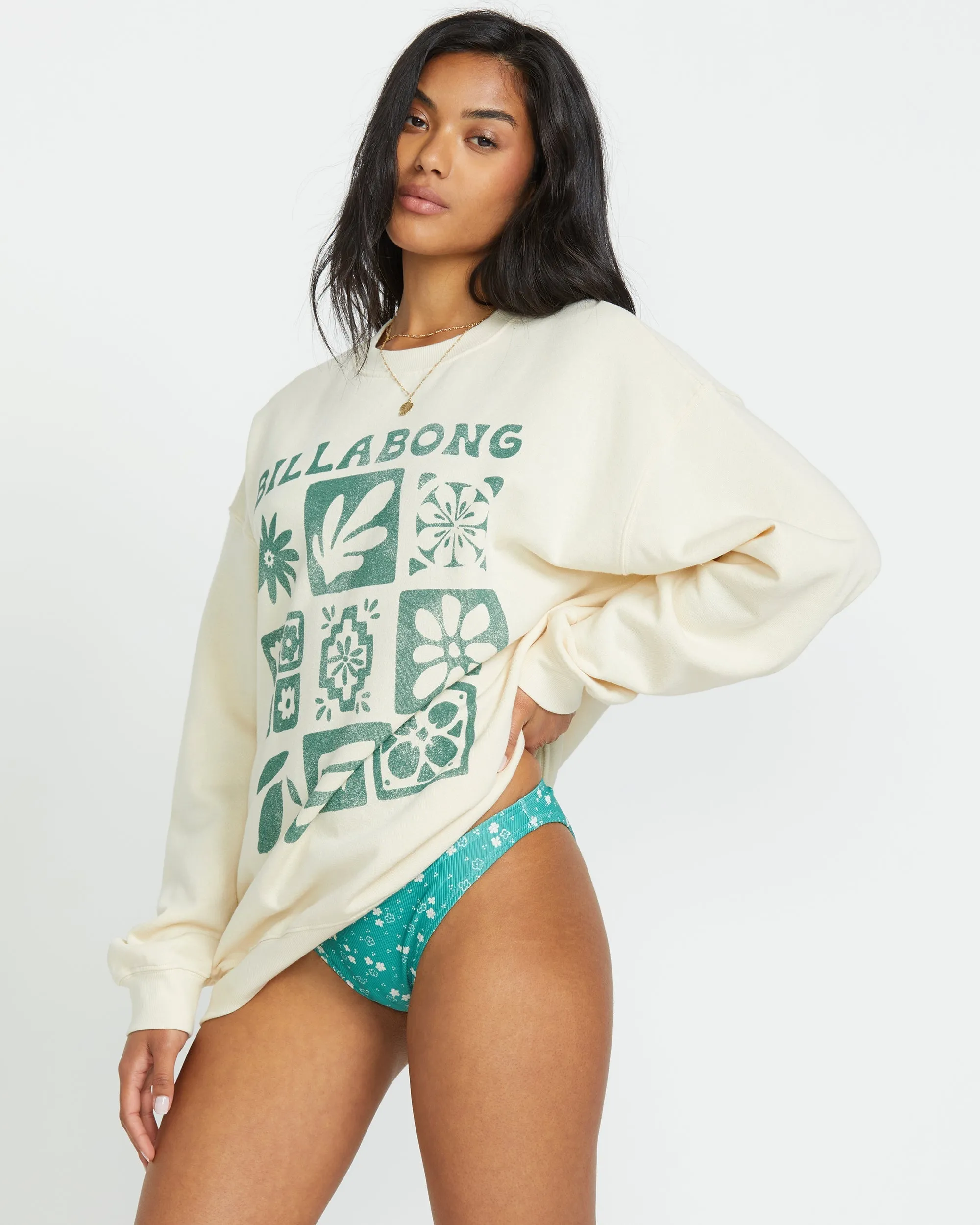 Ride In Crew Sweatshirt - Whitecap Billabong