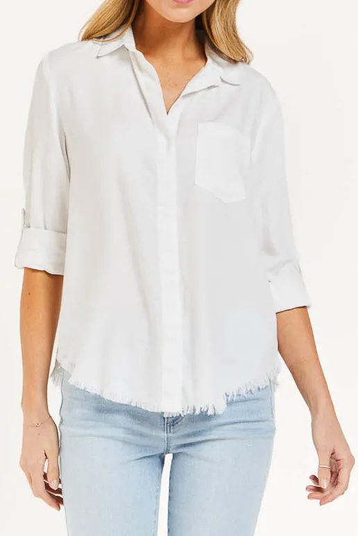 Riley Rolled Tab Sleeve Button Down Shirt Double Chest Pockets