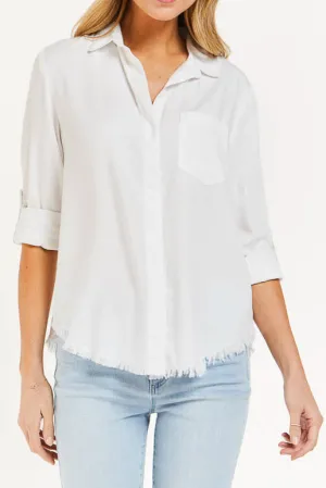 Riley Rolled Tab Sleeve Button Down Shirt Double Chest Pockets