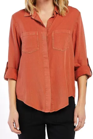 Riley Rolled Tab Sleeve Button Down Shirt