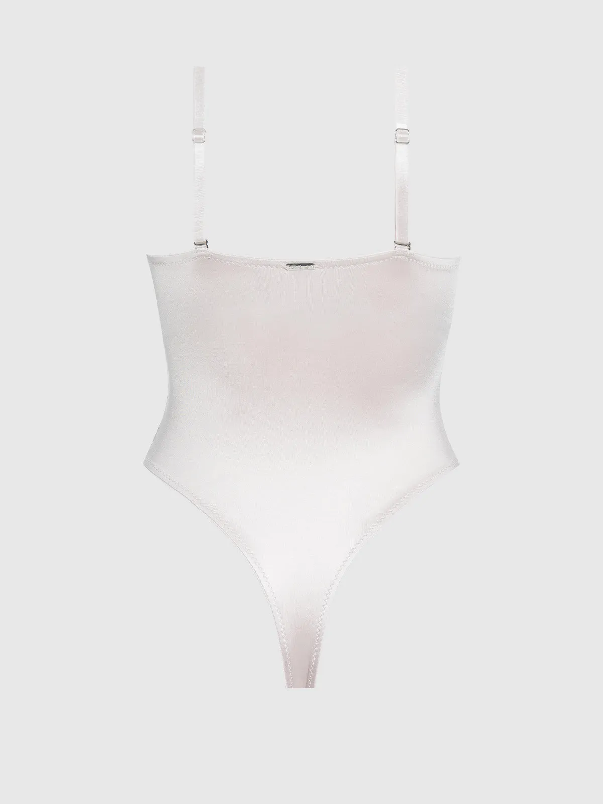 Rising Star Plunge Push Up Bodysuit in Liquid Satin by Frederick's of Hollywood