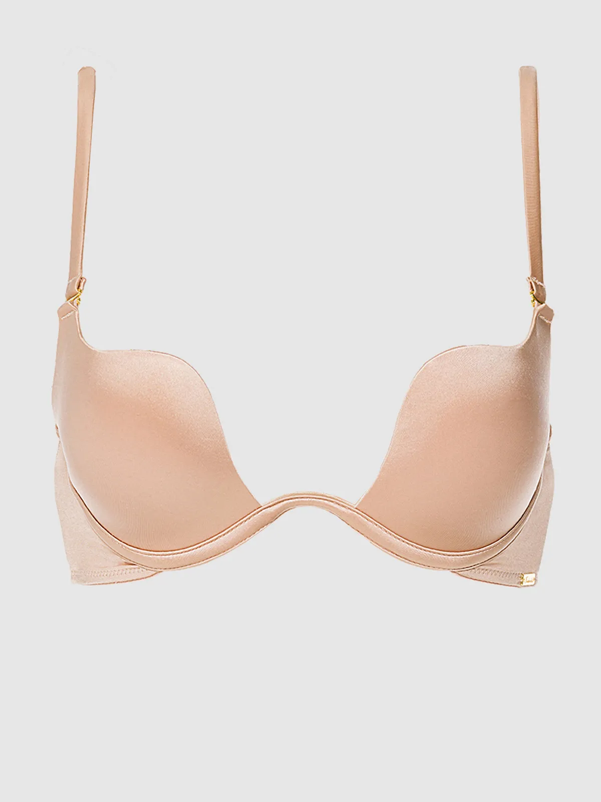 Rising Star Plunge Push Up Bra in Liquid Satin by Frederick's of Hollywood