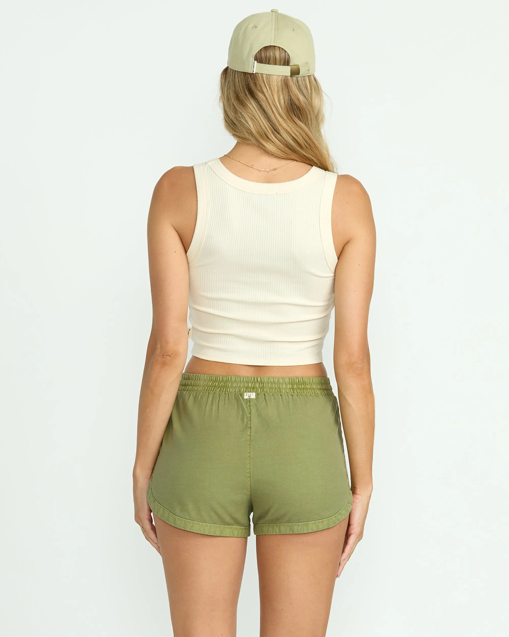 Road Trippin Elastic Waist Shorts - Avocado Billabong