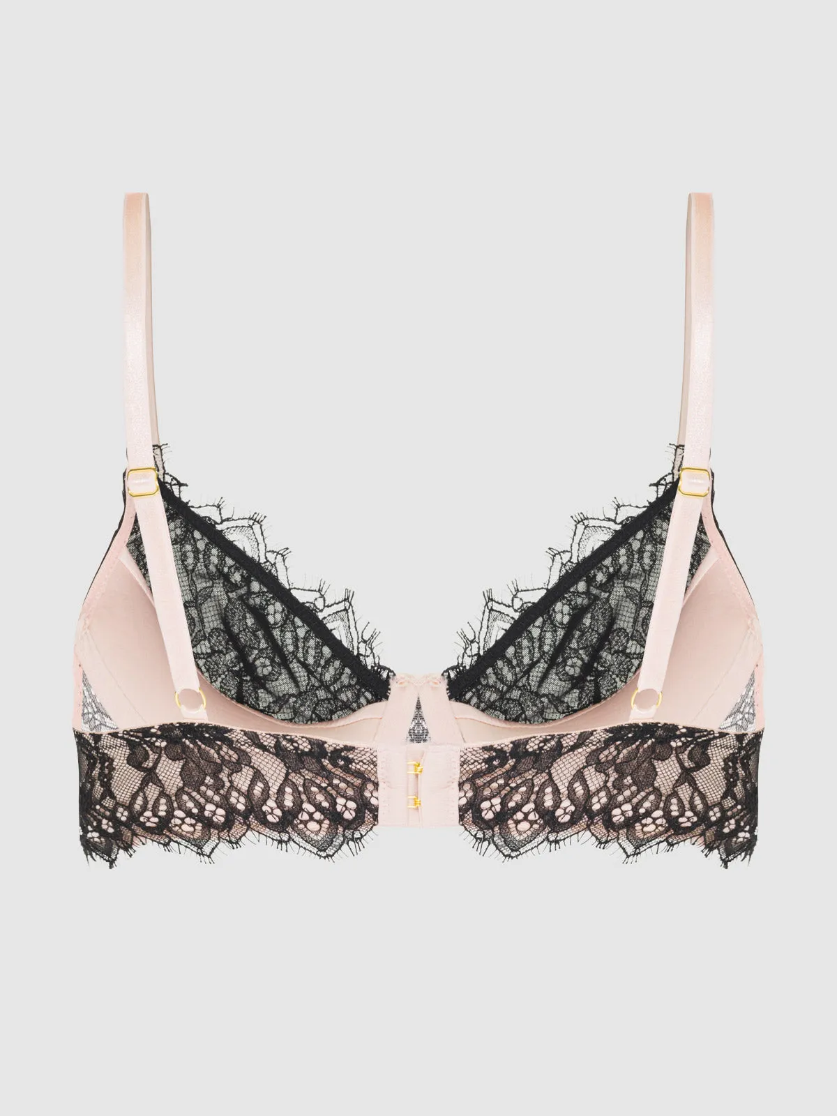Rosalind Lace Cup Bra With Satin Half Cup by Frederick's of Hollywood