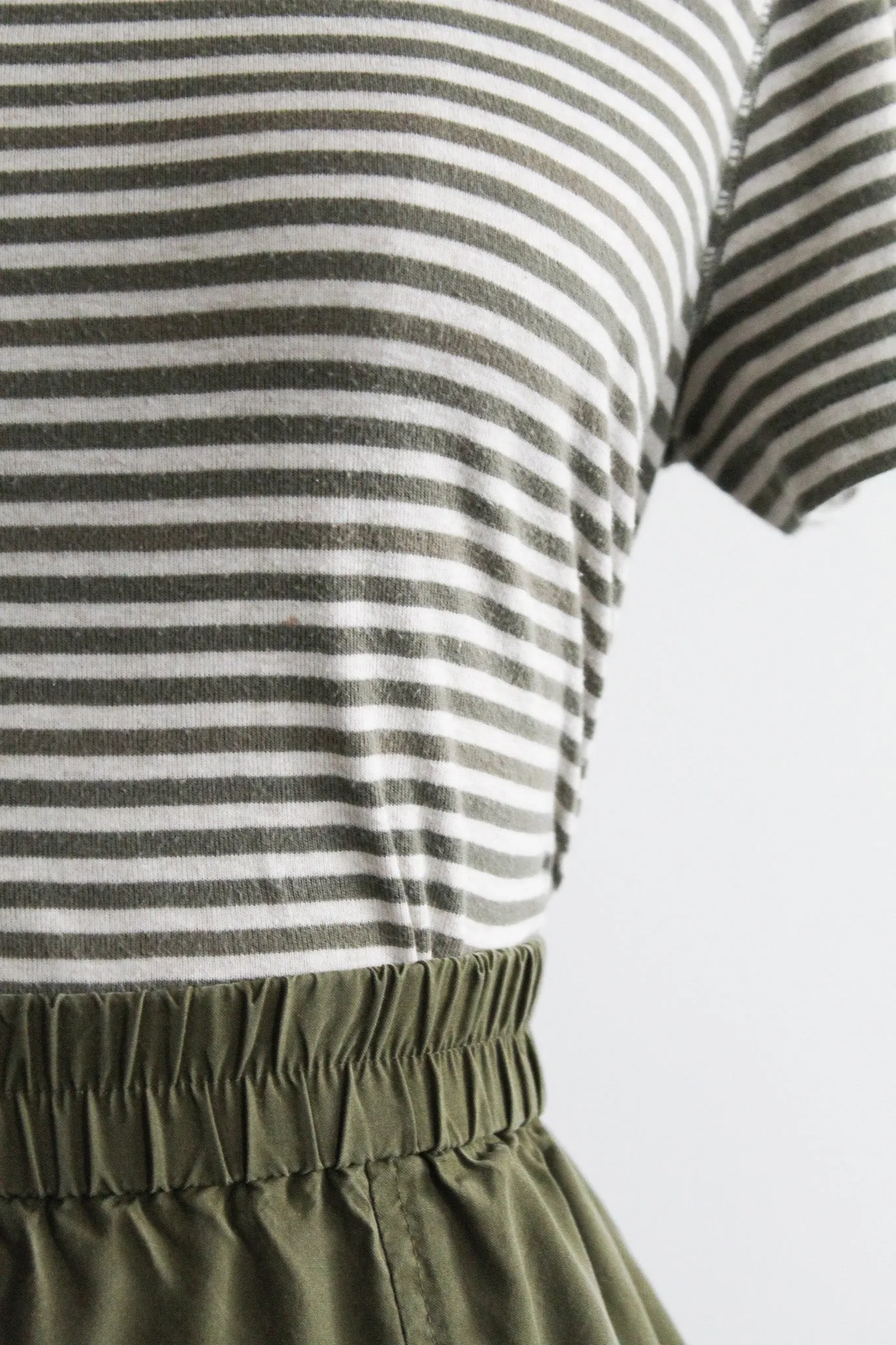 sage striped tee 1919 Vintage