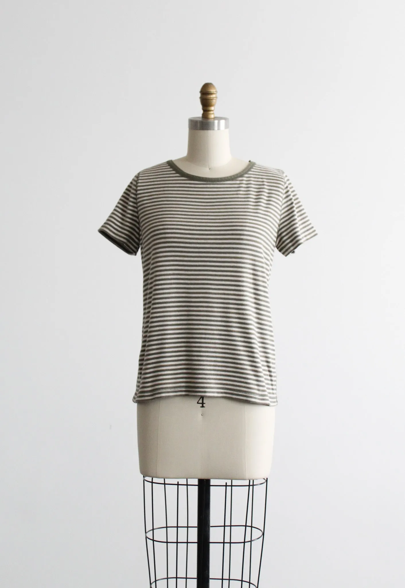 sage striped tee 1919 Vintage