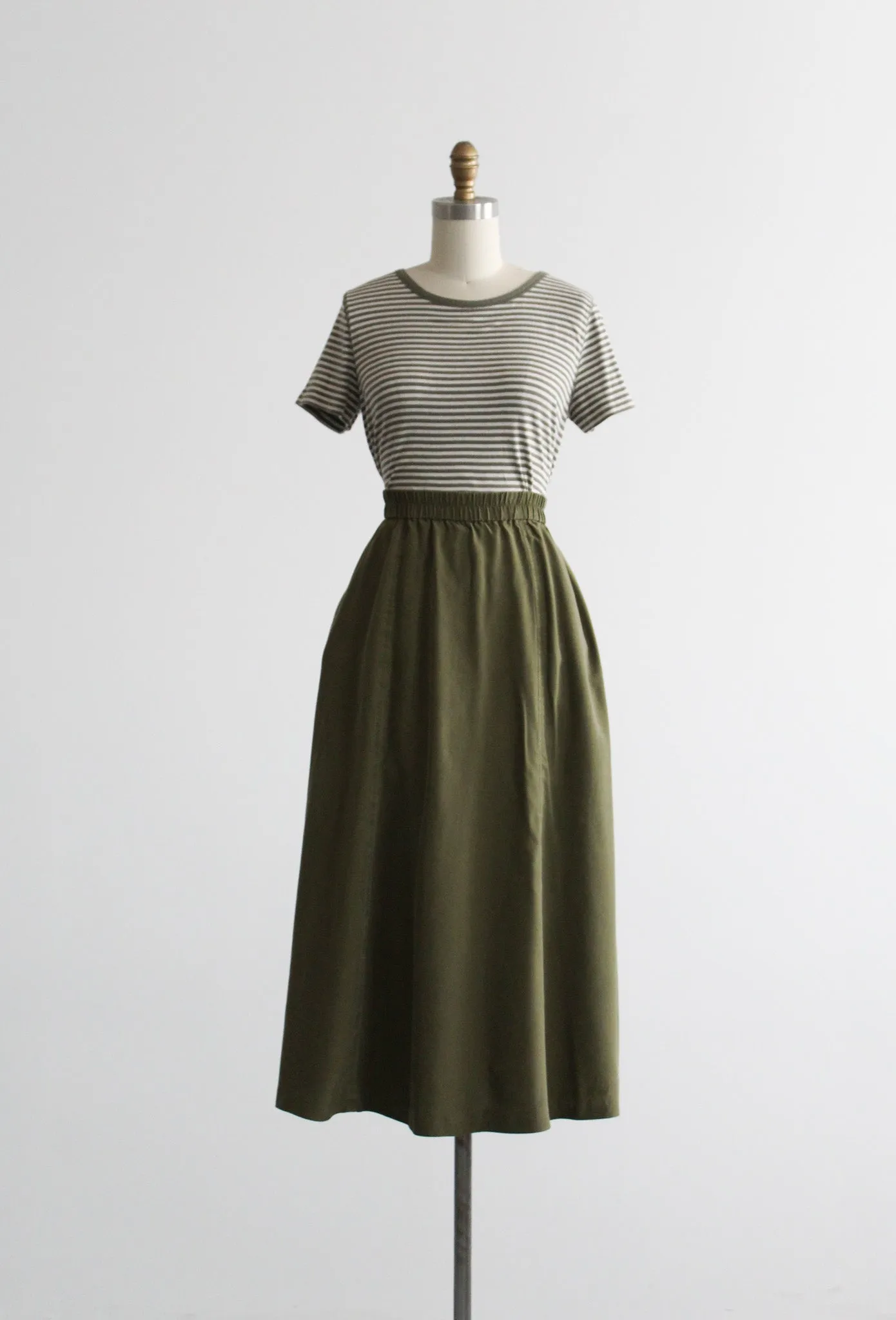 sage striped tee 1919 Vintage