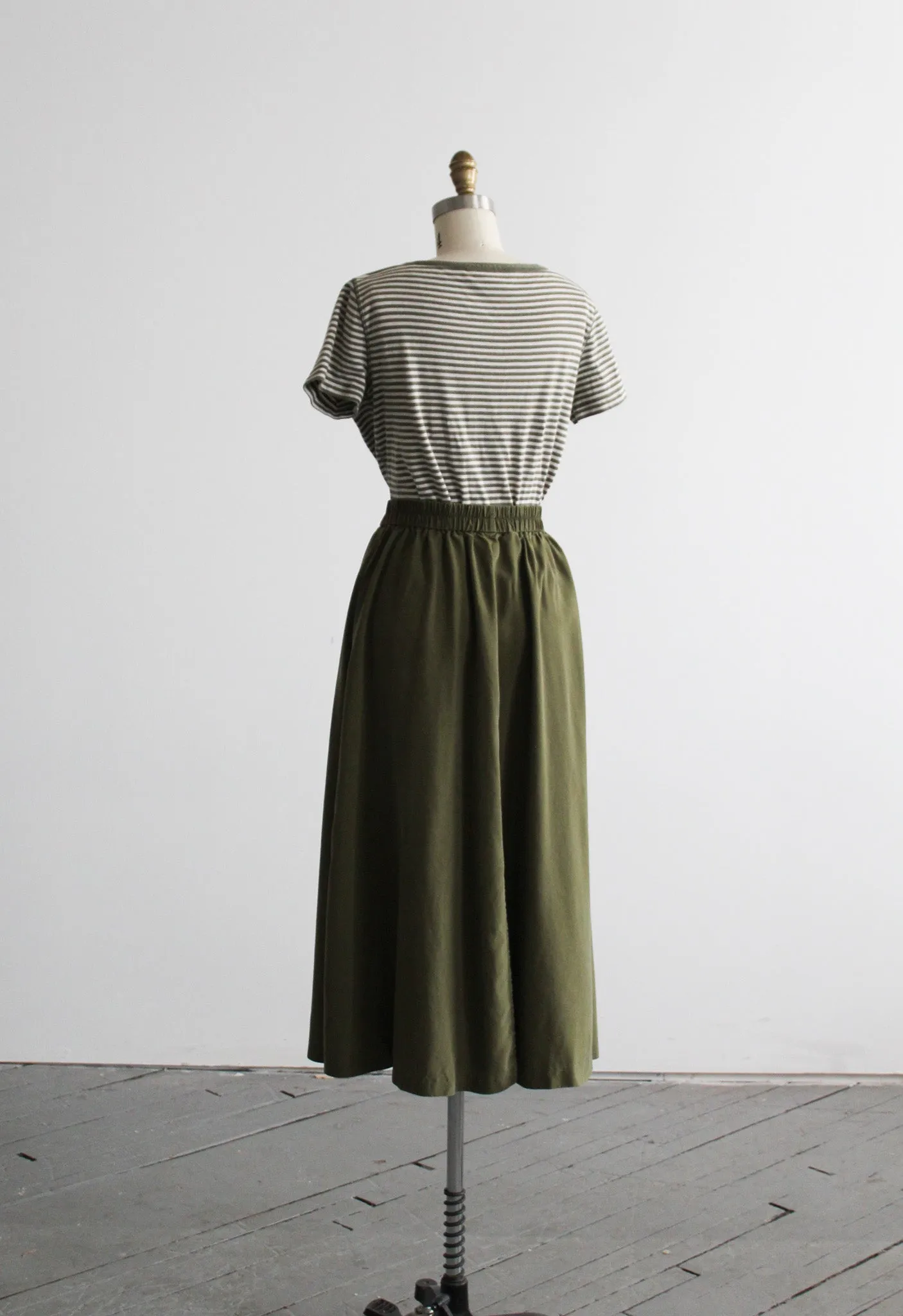 sage striped tee 1919 Vintage