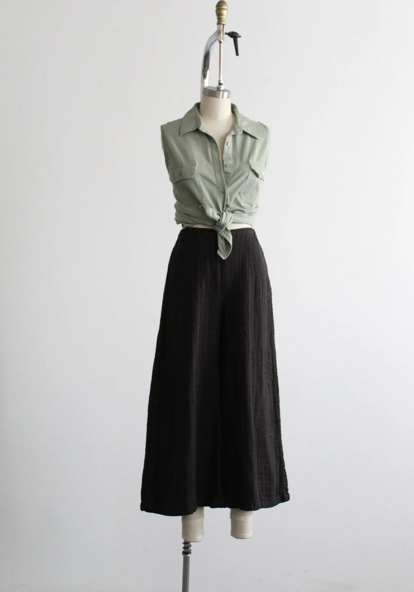 sageleaf cotton button up 1919 Vintage