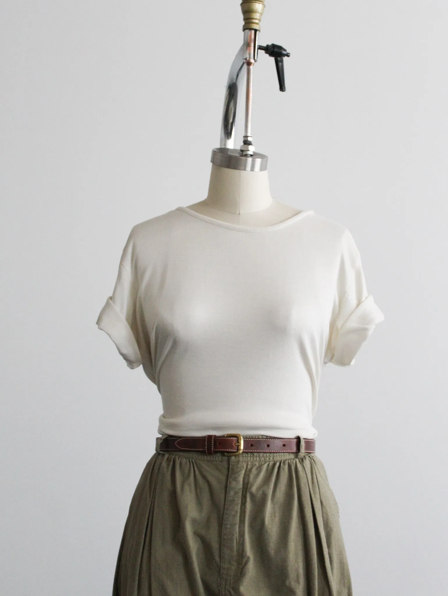 saltwhite silk tee 1919 Vintage