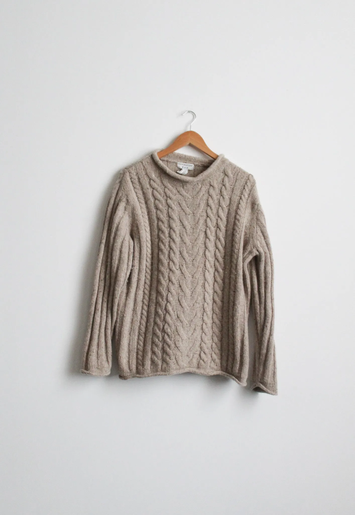 sand dune wool cable knit sweater 1919 Vintage
