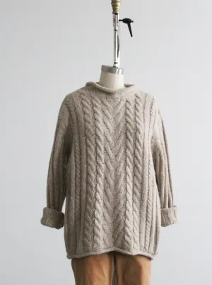 sand dune wool cable knit sweater 1919 Vintage