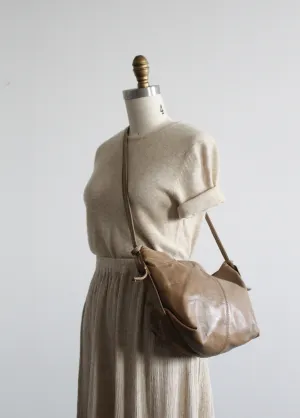 sandstone leather shoulder bag 1919 Vintage