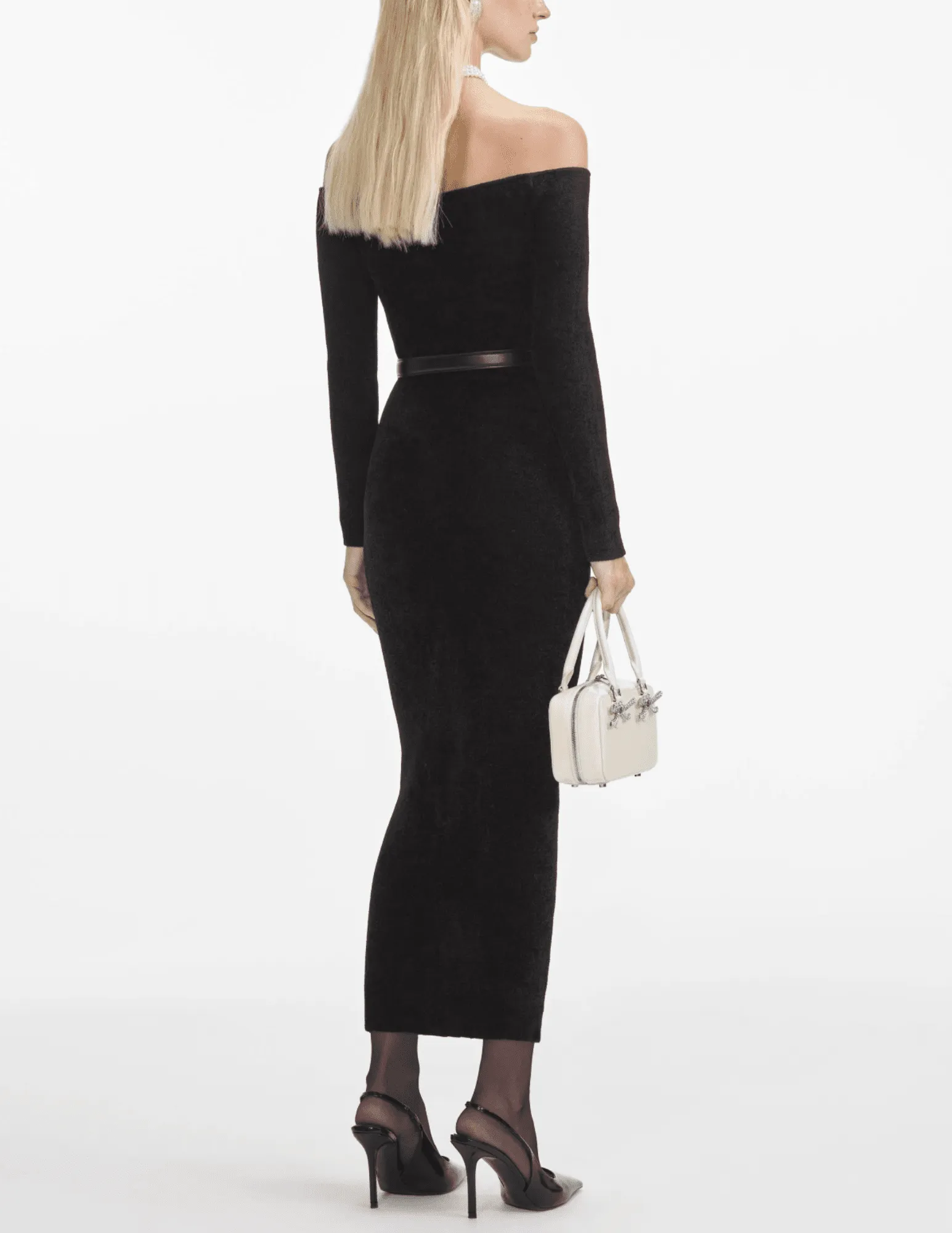 Self-Portrait Chenille Knit Midi Dress