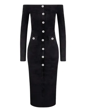 Self-Portrait Chenille Knit Midi Dress