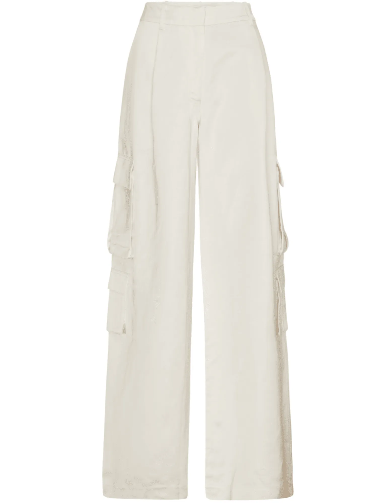 Self-Portrait High Rise Satin Cargo Trouser