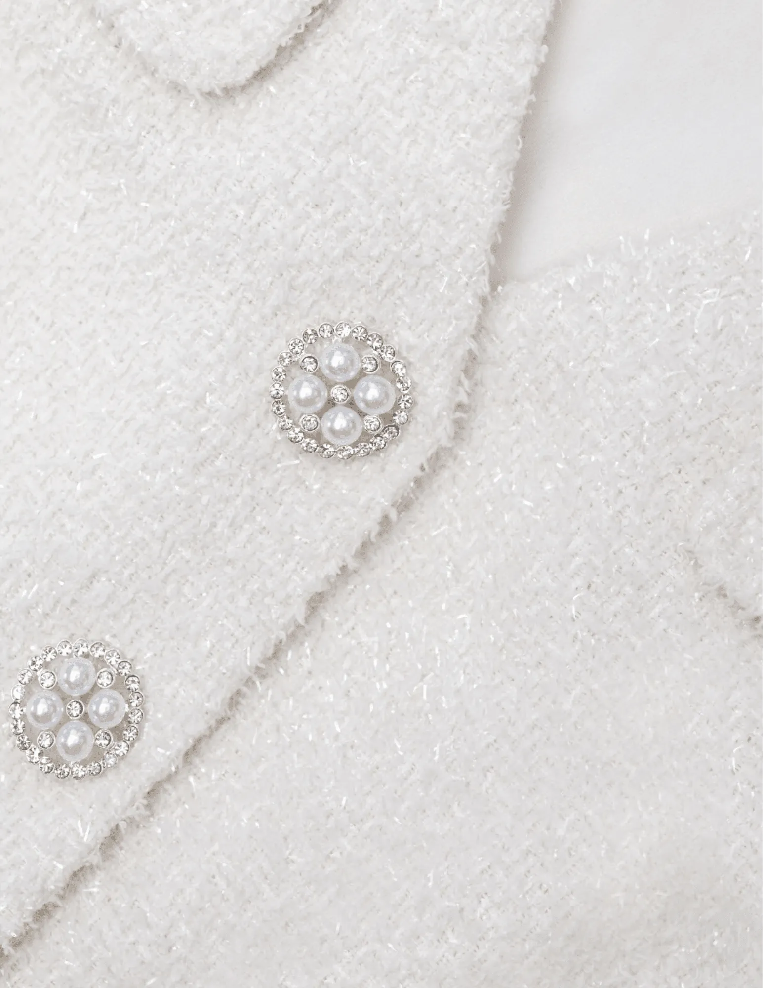 Self-Portrait Tinsel Boucle Buttoned Mini Dress