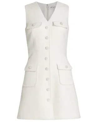 Self-Portrait Tinsel Boucle Buttoned Mini Dress
