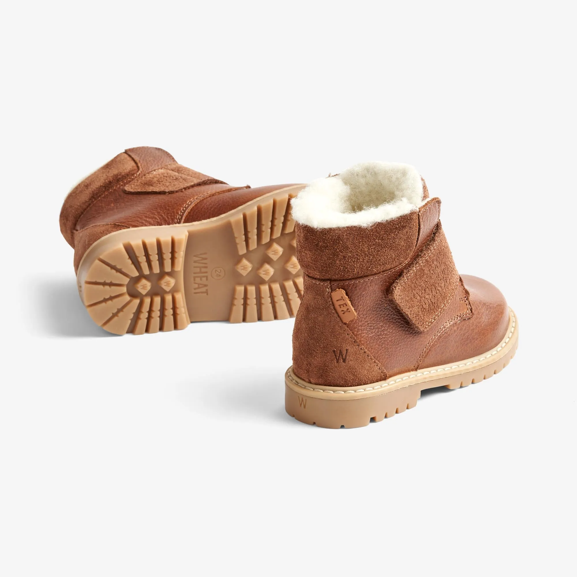 Sigge Print Velcro Boot - cognac Wheat