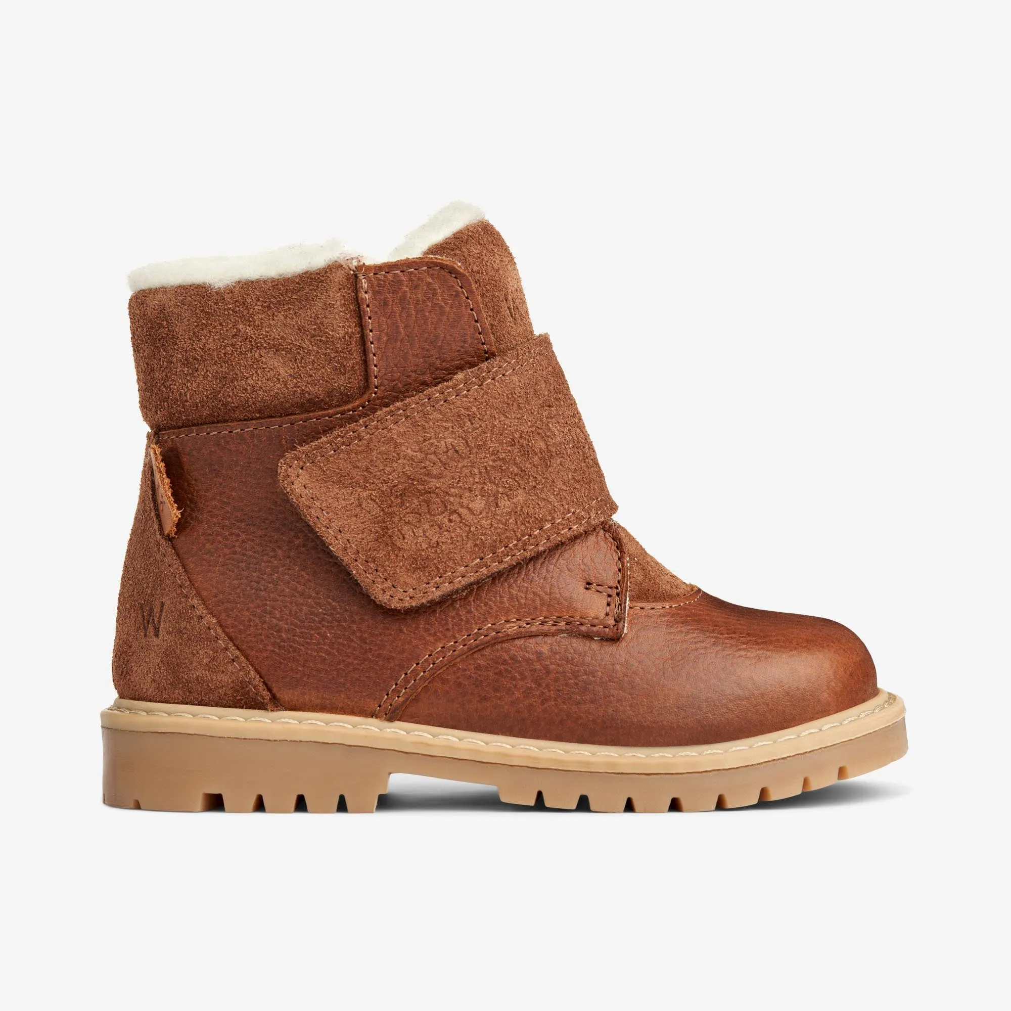 Sigge Print Velcro Boot - cognac Wheat