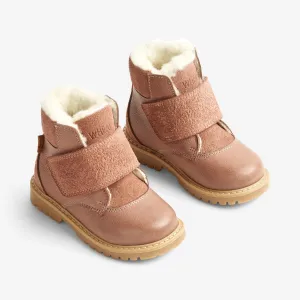 Sigge Print Velcro Boot - dusty rouge Wheat