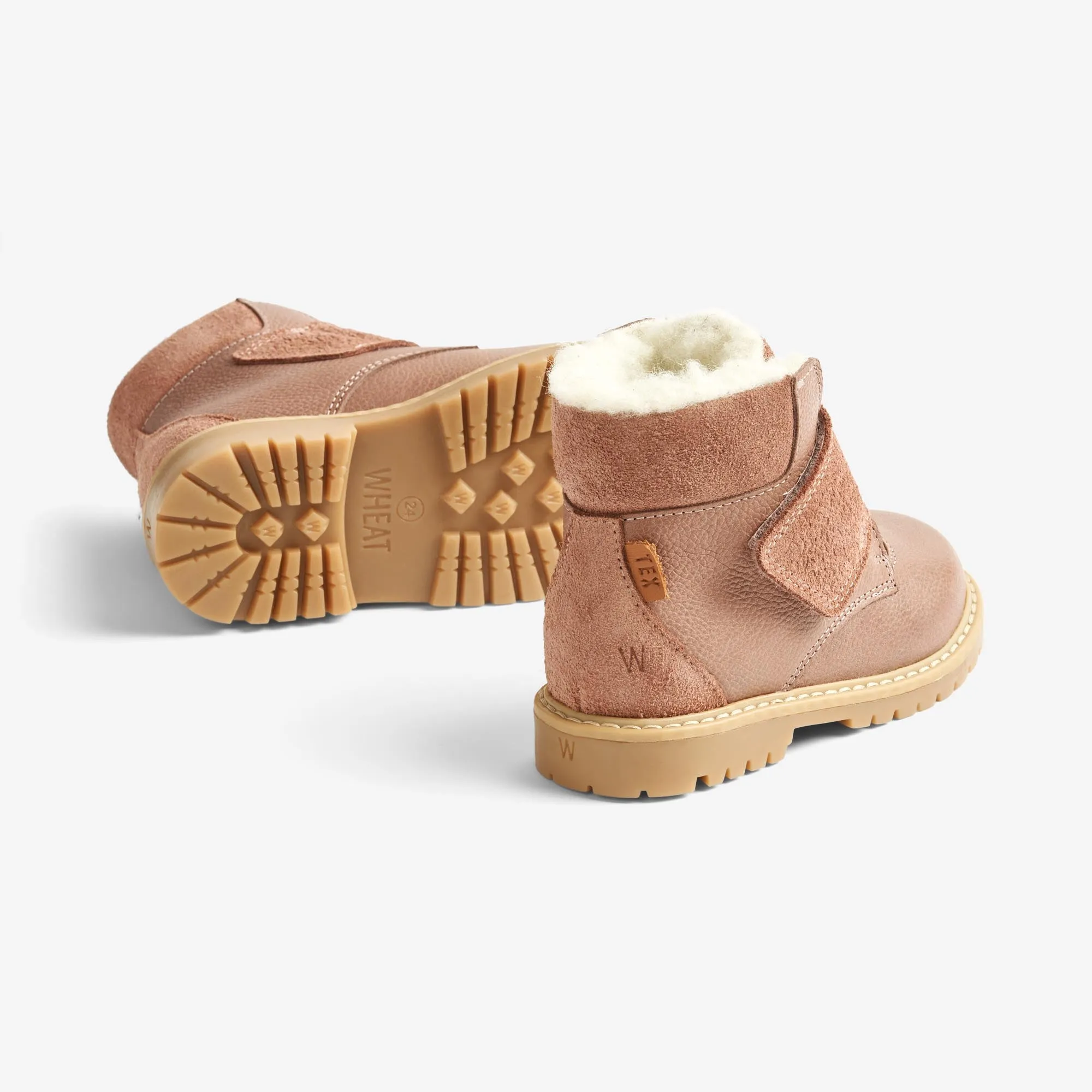 Sigge Print Velcro Boot - dusty rouge Wheat