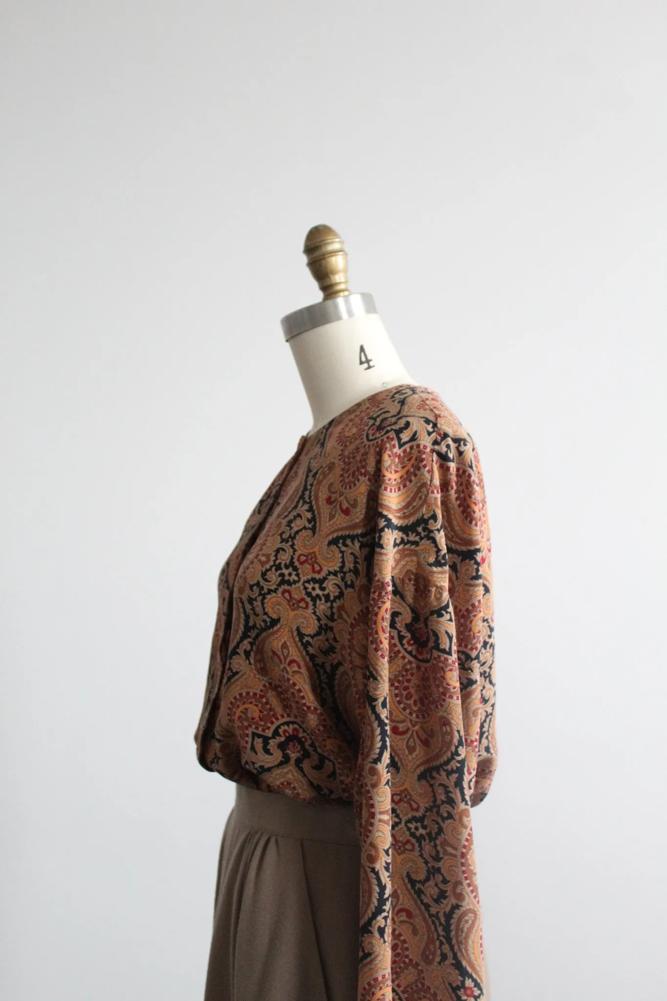 silk paisley blouse 1919 Vintage
