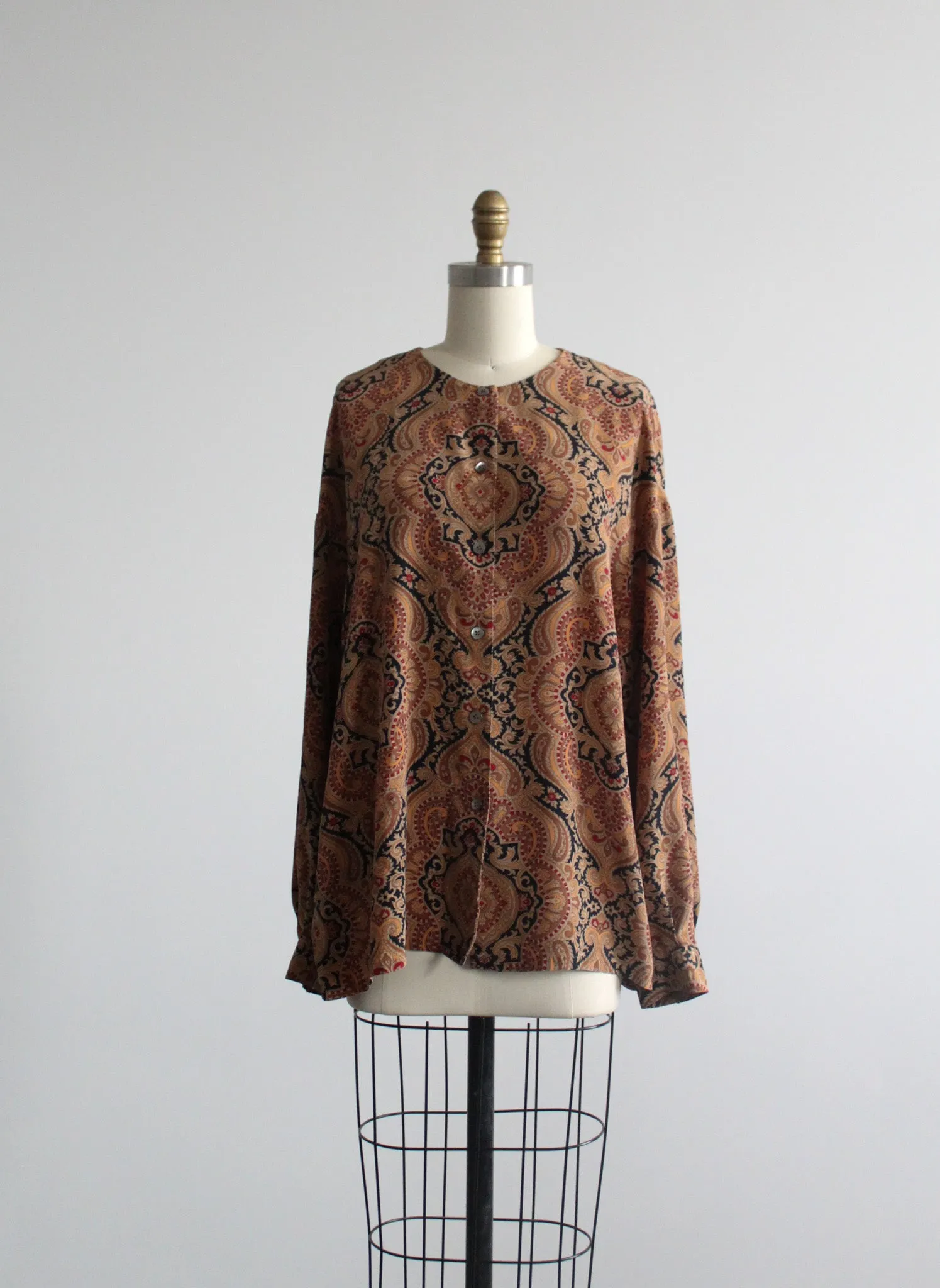 silk paisley blouse 1919 Vintage