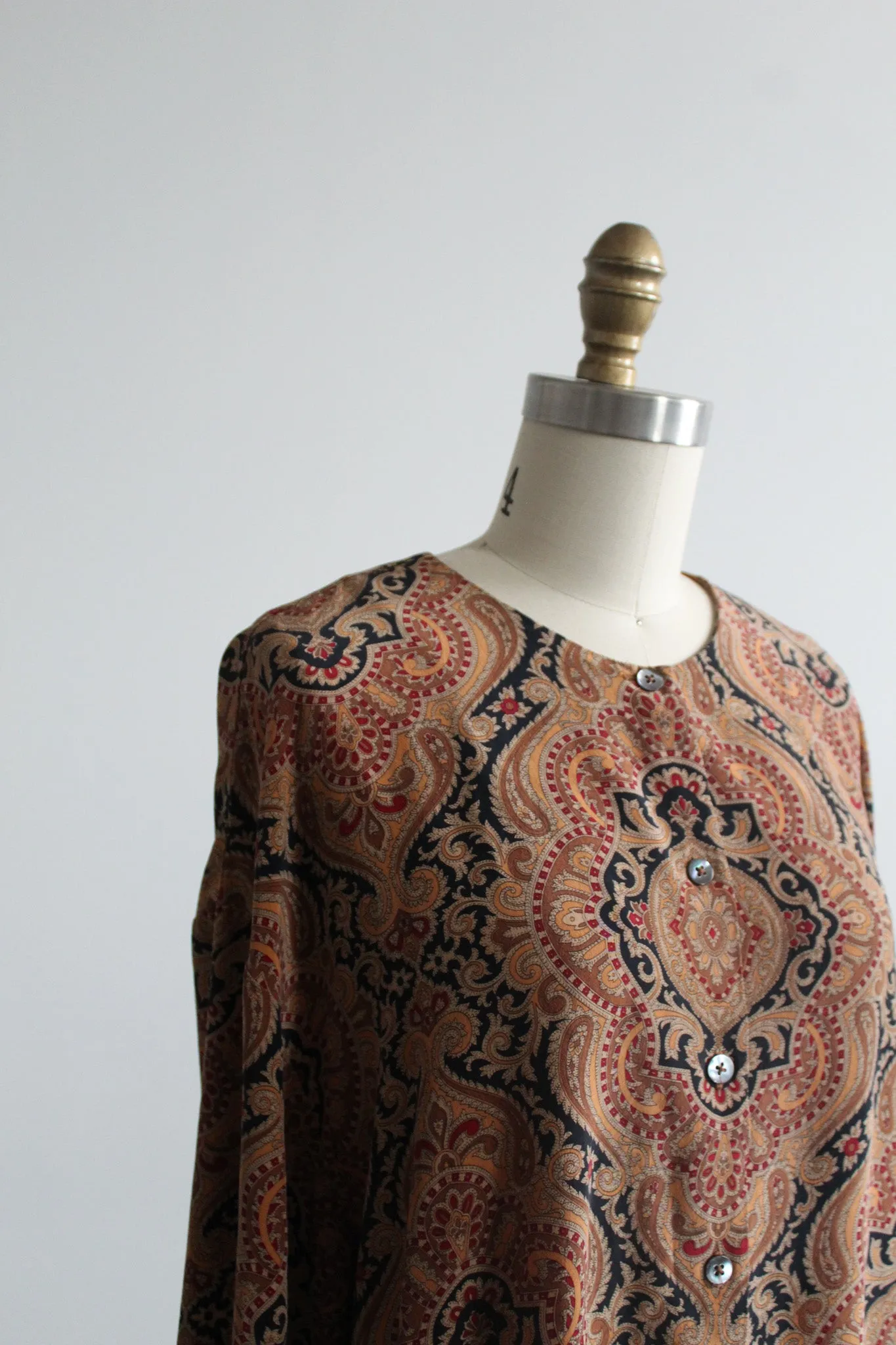 silk paisley blouse 1919 Vintage
