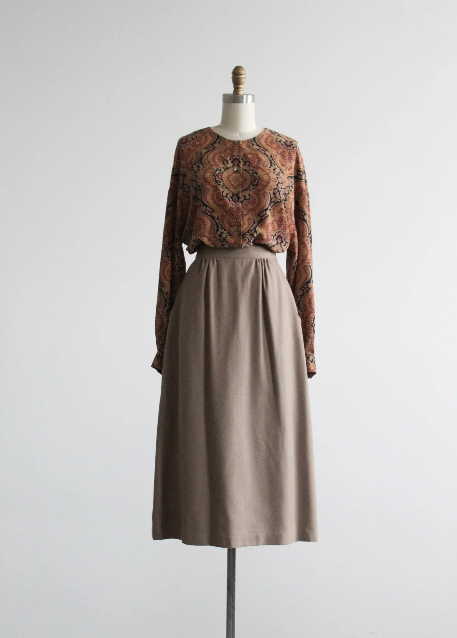silk paisley blouse 1919 Vintage